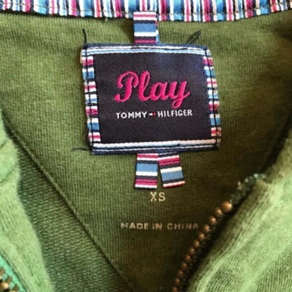 𝅺TOMMY Hilfiger Army Green Hooded Jacket. Size XS. - Picture 6 of 6